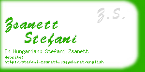 zsanett stefani business card